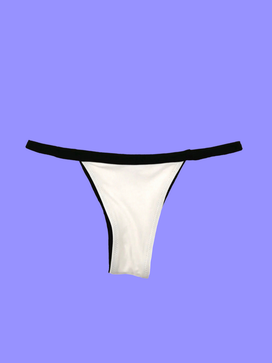 Black and White Reversible String Bikini bottom